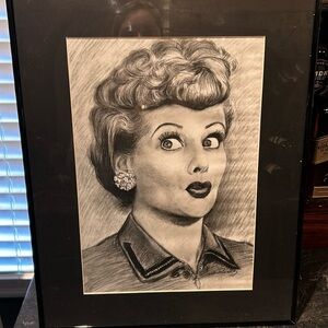 Lucille Ball drawing with frame